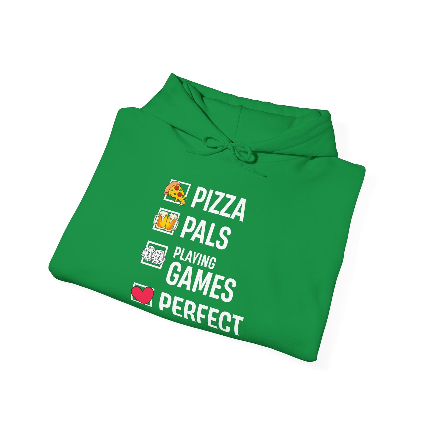 Pizza, Pals, Playing Games, Perfect - Heavy Blend™ Hoodie for Men and Women