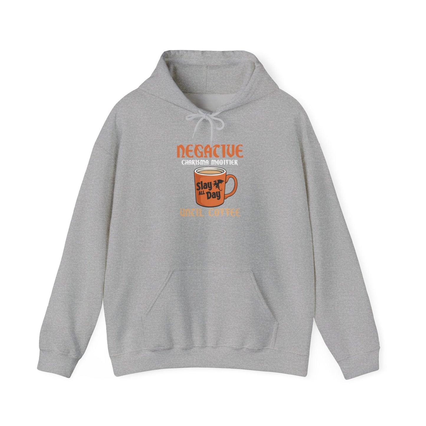 Negative Charisma Modifier Until Coffee - Heavy Blend™ Hooded Sweatshirt for Men and Women