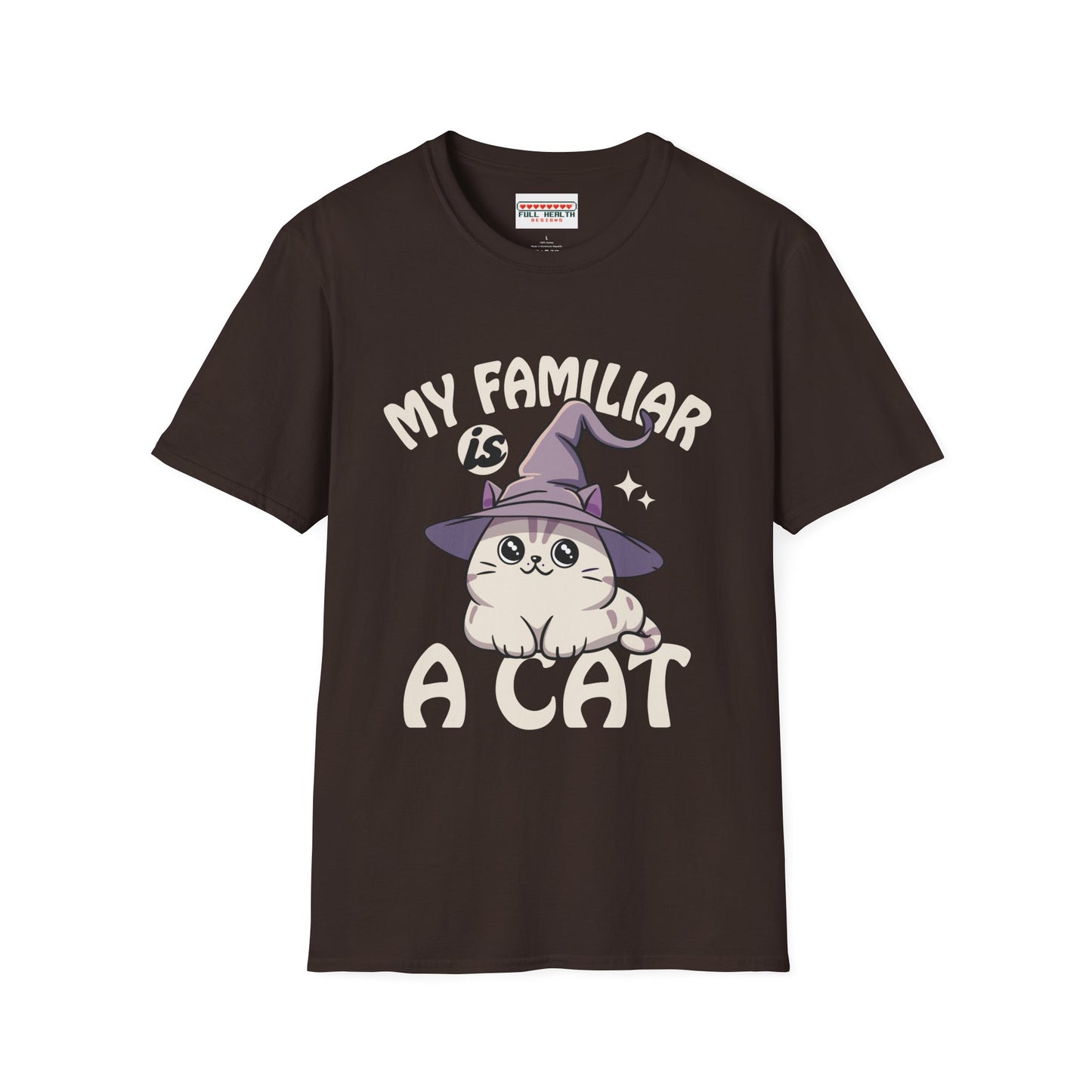 My Familiar is a Cat - Softstyle T-Shirt for Men and Women