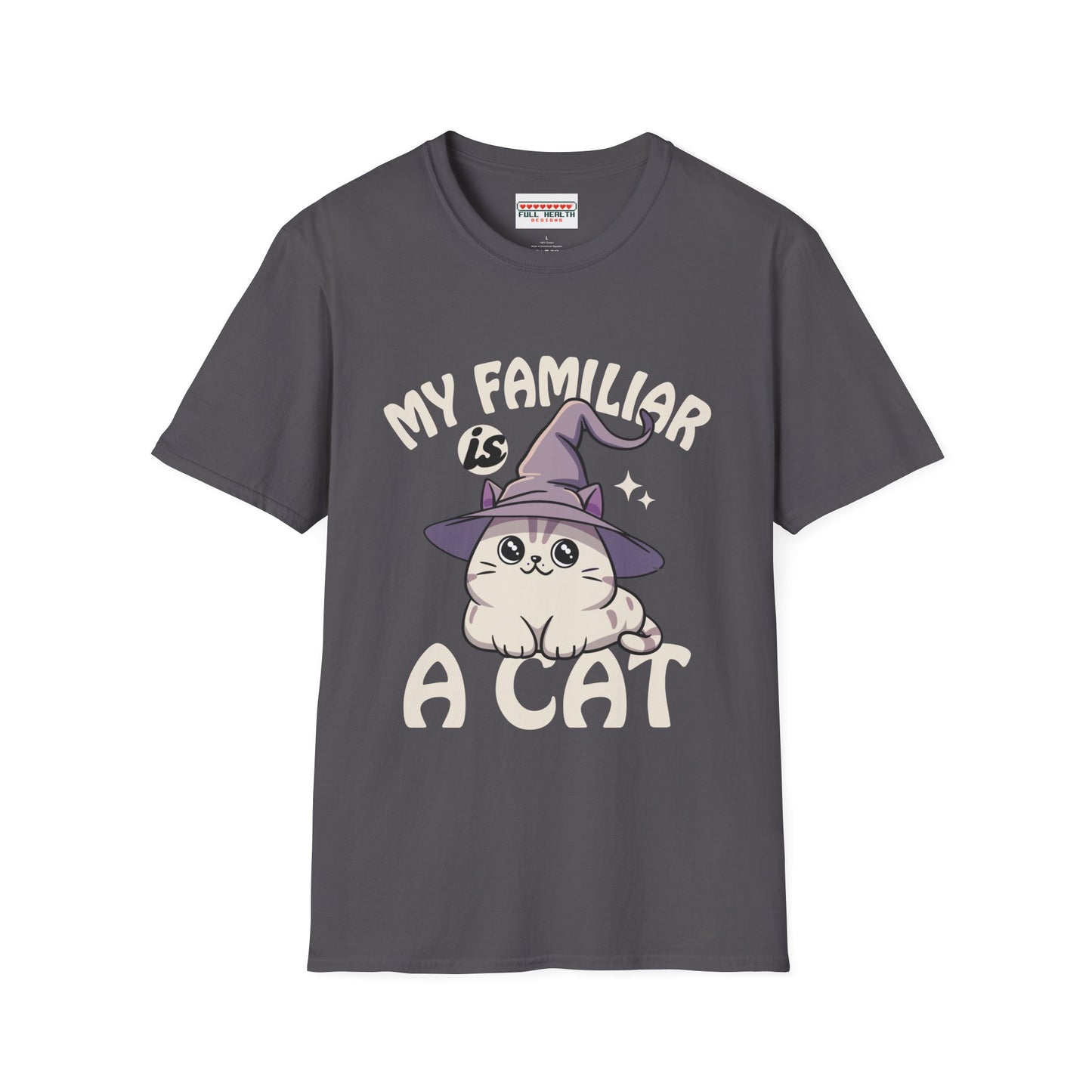 My Familiar is a Cat - Softstyle T-Shirt for Men and Women