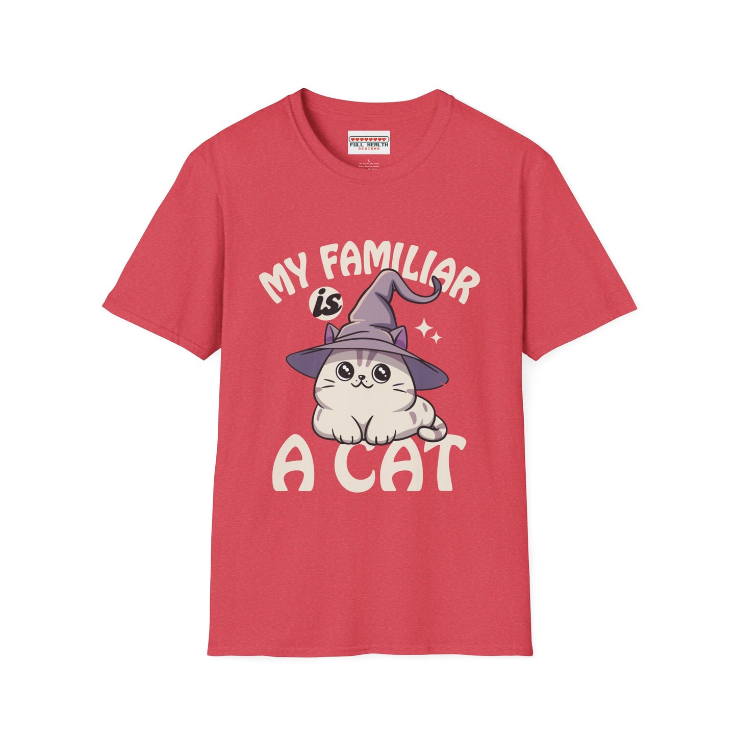 My Familiar is a Cat - Softstyle T-Shirt for Men and Women