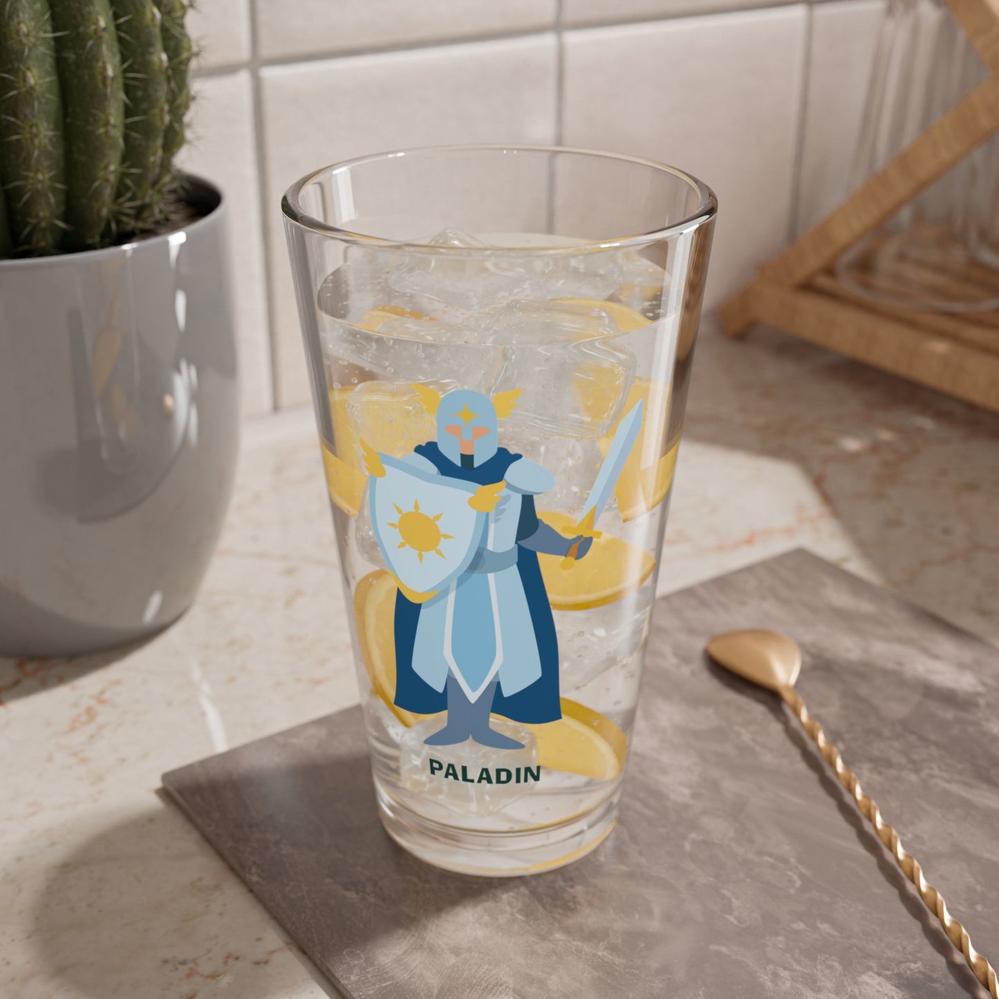 "Holy Brew Chalice" PALADIN Pint Glass Printify