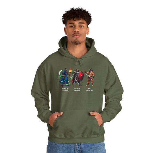 Class Armor Comparison - Heavy Blendβ’ Hooded Sweatshirt for Men and Women Printify