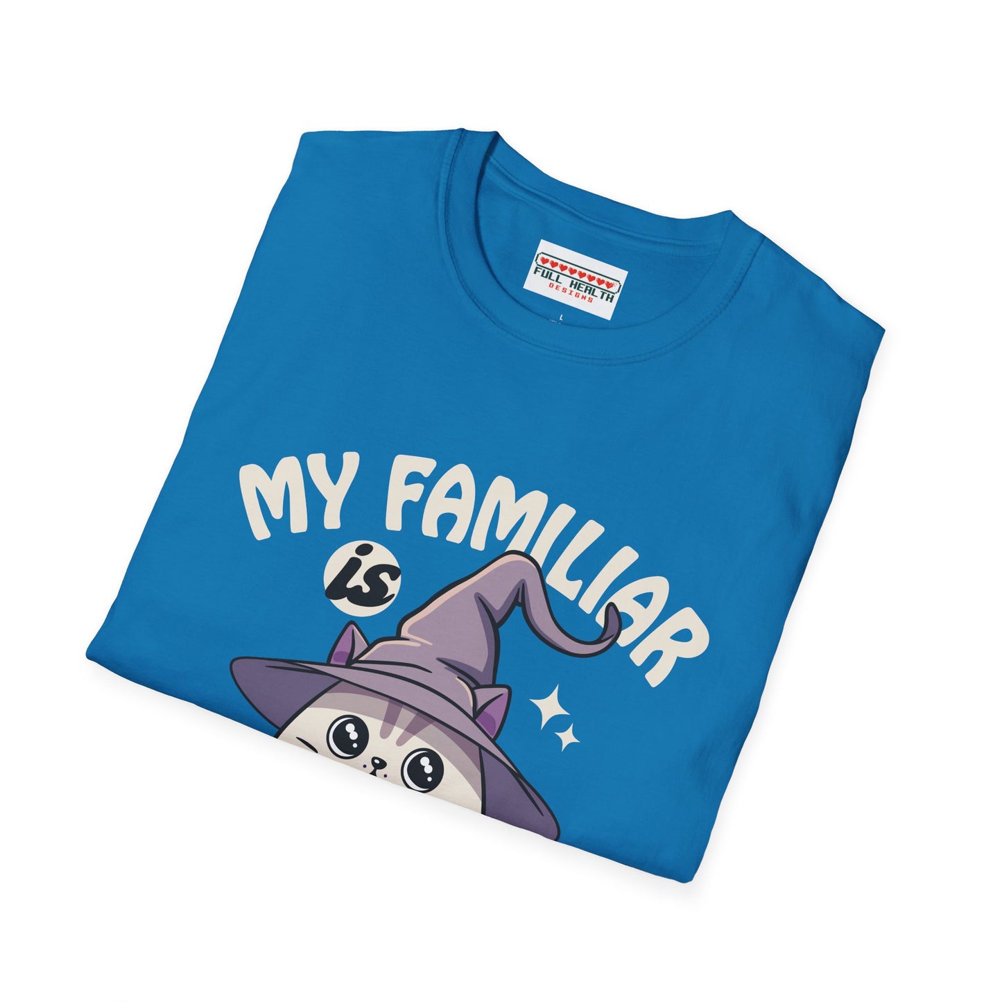 My Familiar is a Cat - Softstyle T-Shirt for Men and Women