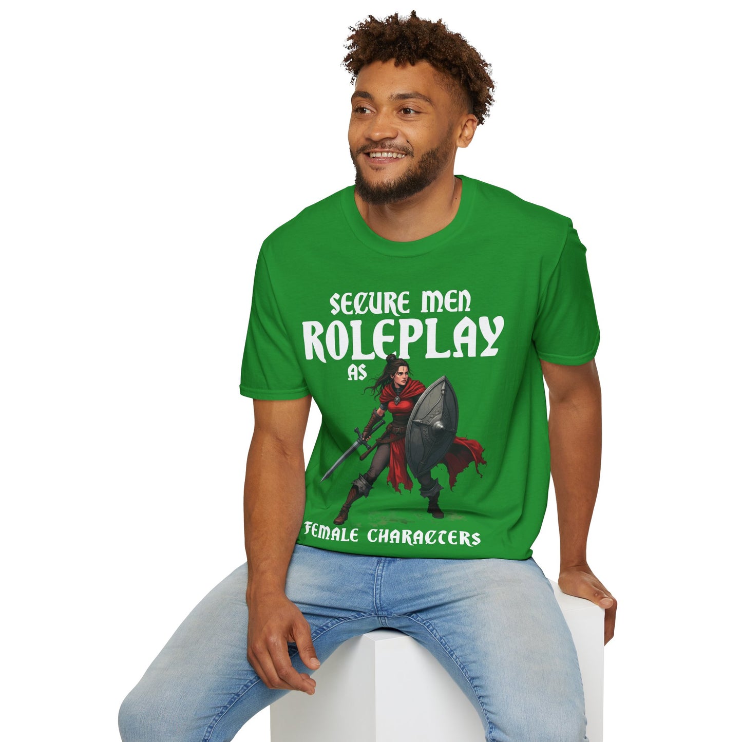 Secure Men Roleplay as Women - Softstyle T-Shirt for Men and Women