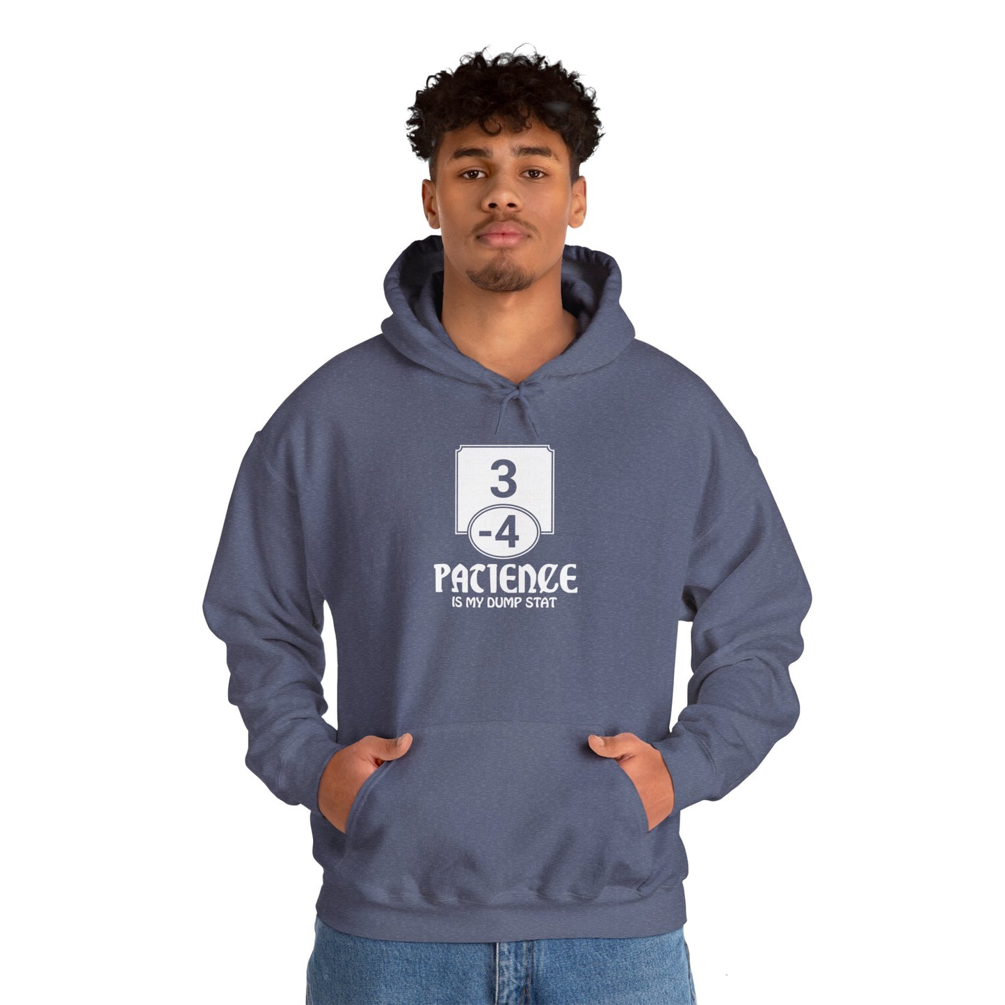 Patience is My Dump Stat - Heavy Blend™ Hoodie for Men and Women