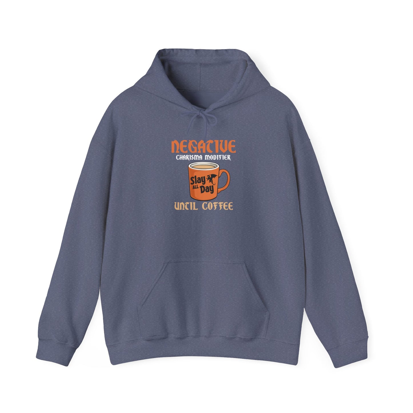Negative Charisma Modifier Until Coffee - Heavy Blend™ Hooded Sweatshirt for Men and Women