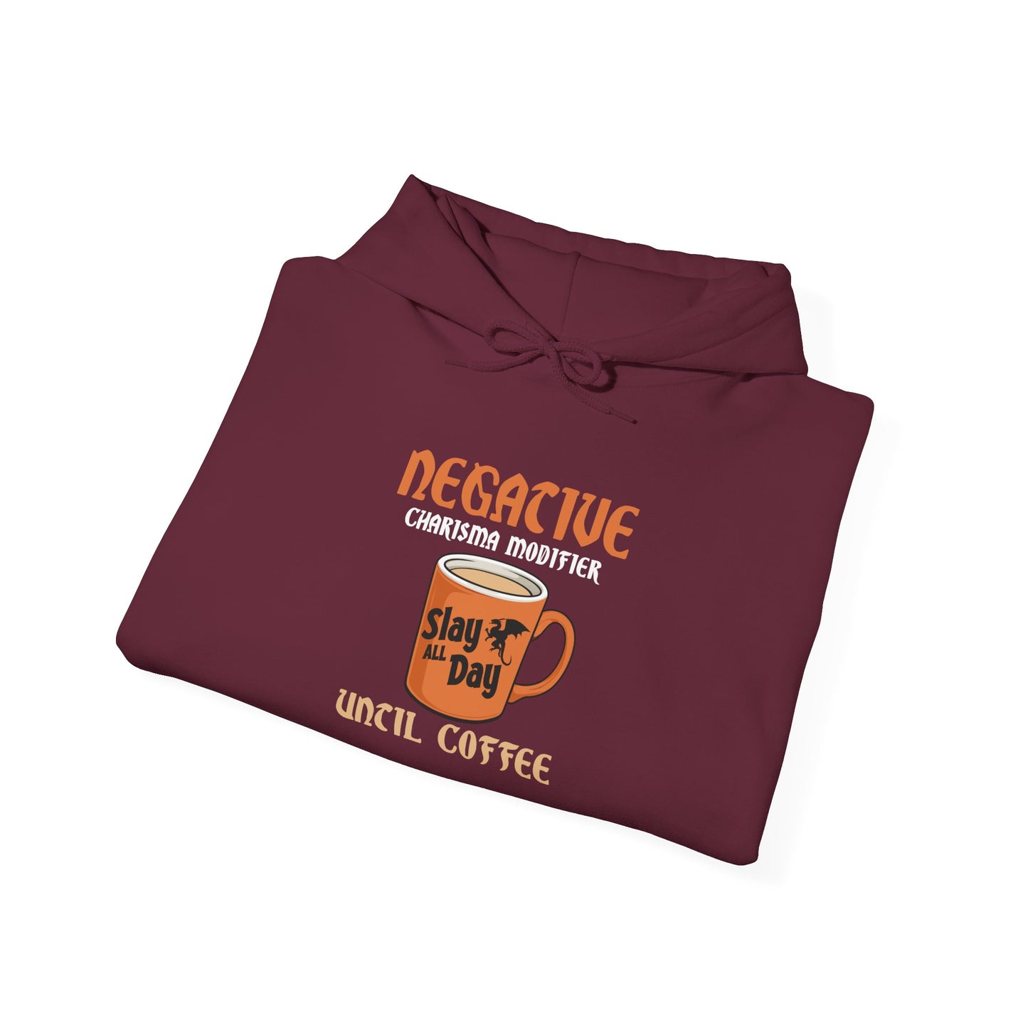Negative Charisma Modifier Until Coffee - Heavy Blend™ Hooded Sweatshirt for Men and Women