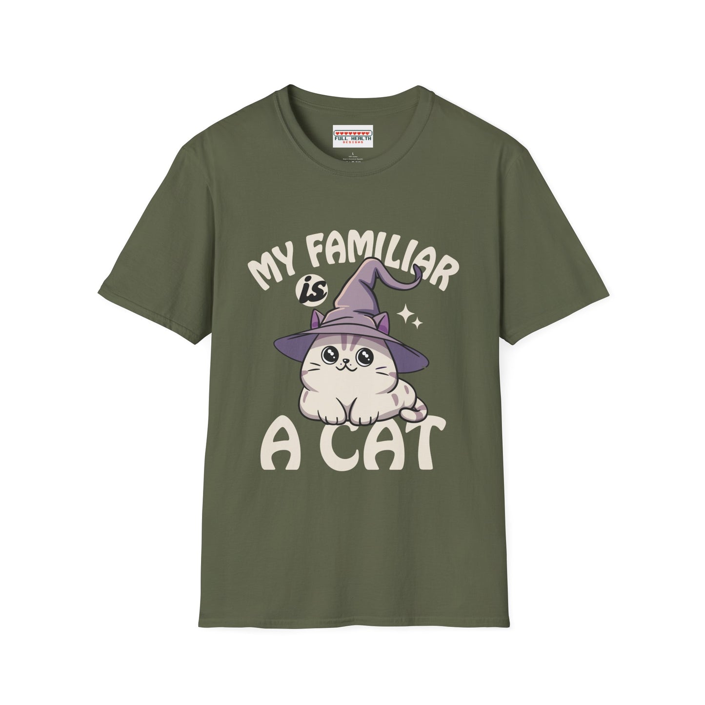 My Familiar is a Cat - Softstyle T-Shirt for Men and Women