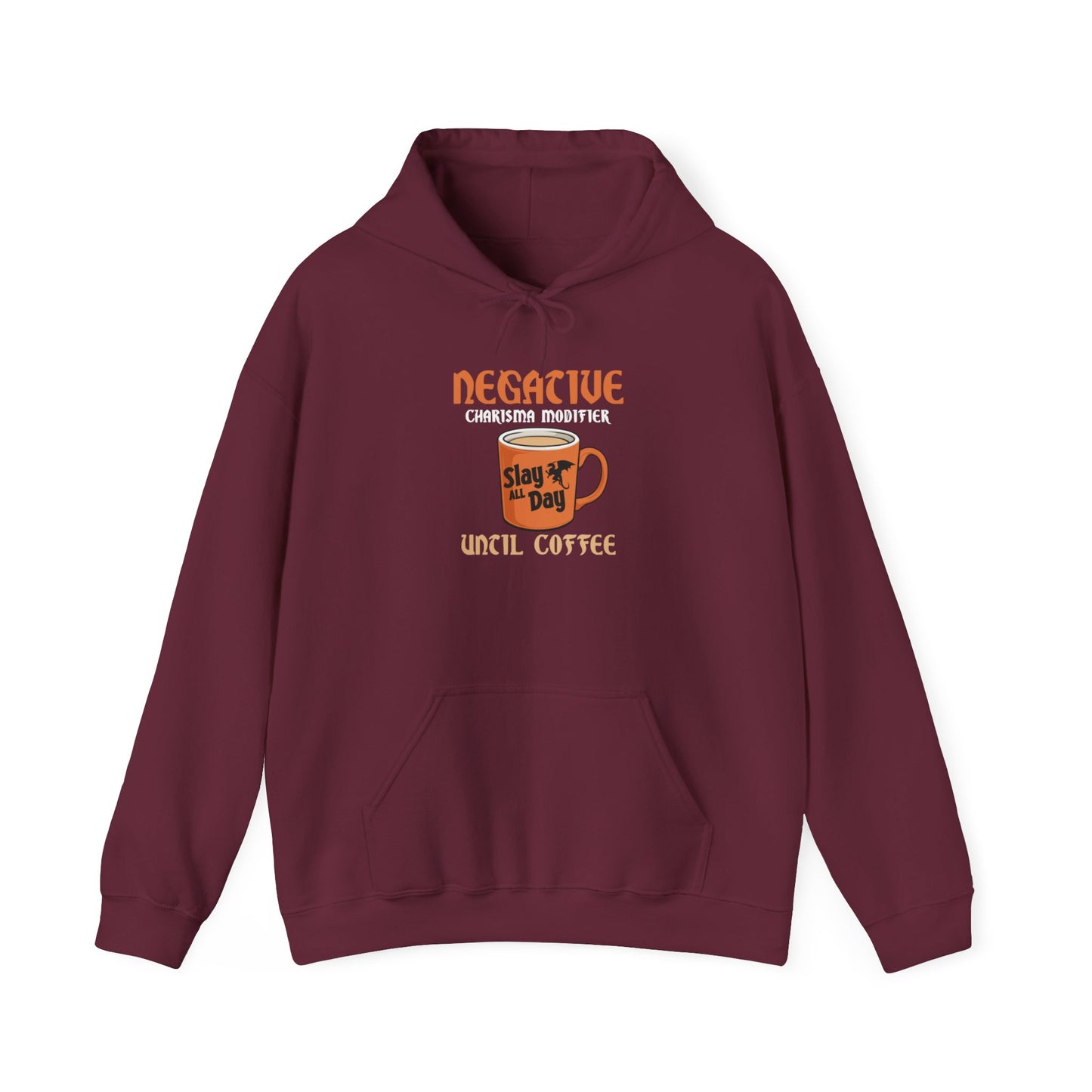 Negative Charisma Modifier Until Coffee - Heavy Blend™ Hooded Sweatshirt for Men and Women