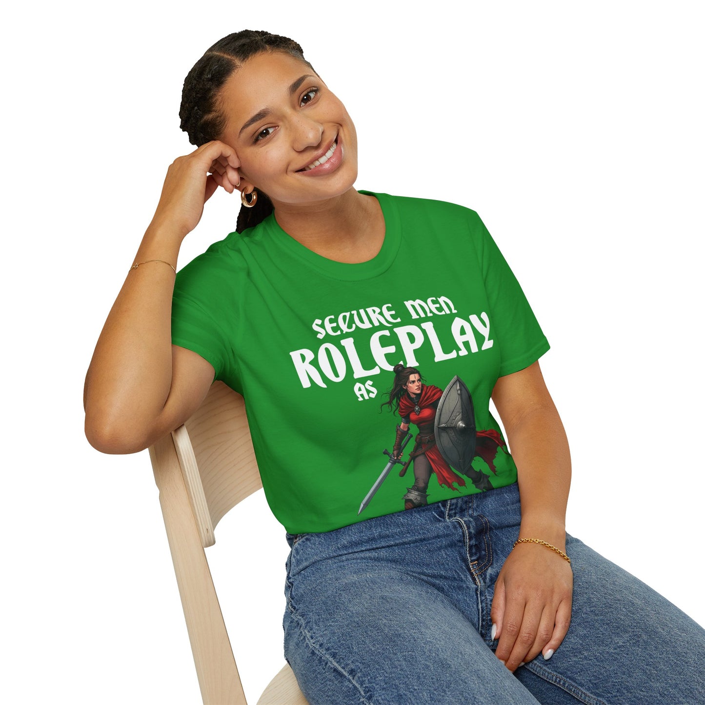 Secure Men Roleplay as Women - Softstyle T-Shirt for Men and Women