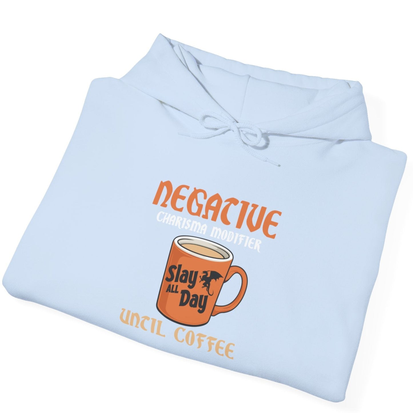 Negative Charisma Modifier Until Coffee - Heavy Blend™ Hooded Sweatshirt for Men and Women