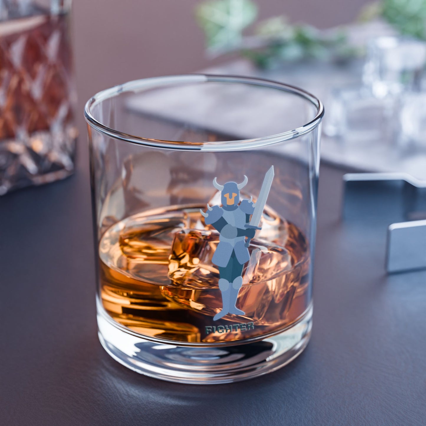 "The Iron Grip Glass" FIGHTER Rocks Glass