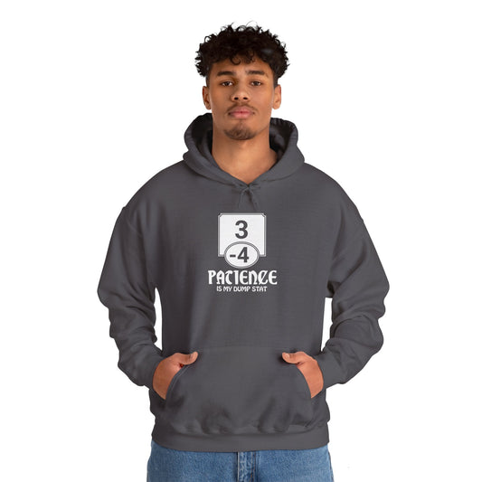 Patience is My Dump Stat - Heavy Blendβ’ Hoodie for Men and Women Printify