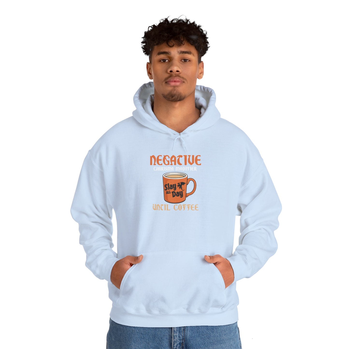 Negative Charisma Modifier Until Coffee - Heavy Blend™ Hooded Sweatshirt for Men and Women