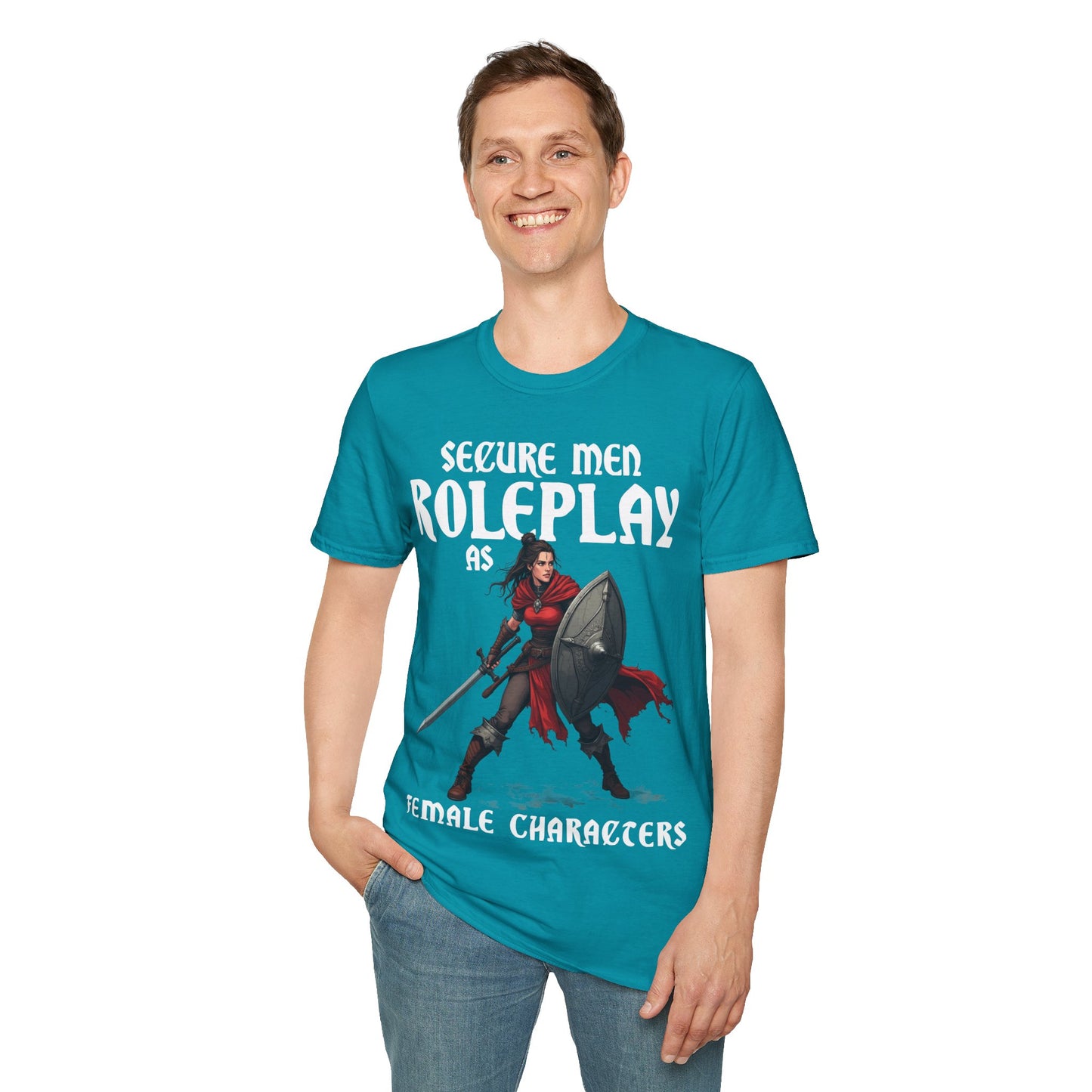 Secure Men Roleplay as Women - Softstyle T-Shirt for Men and Women
