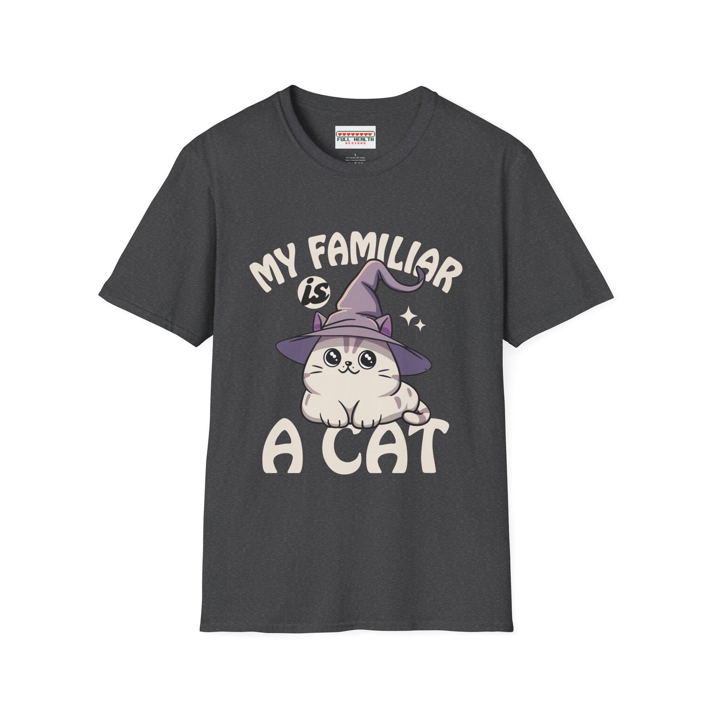 My Familiar is a Cat - Softstyle T-Shirt for Men and Women