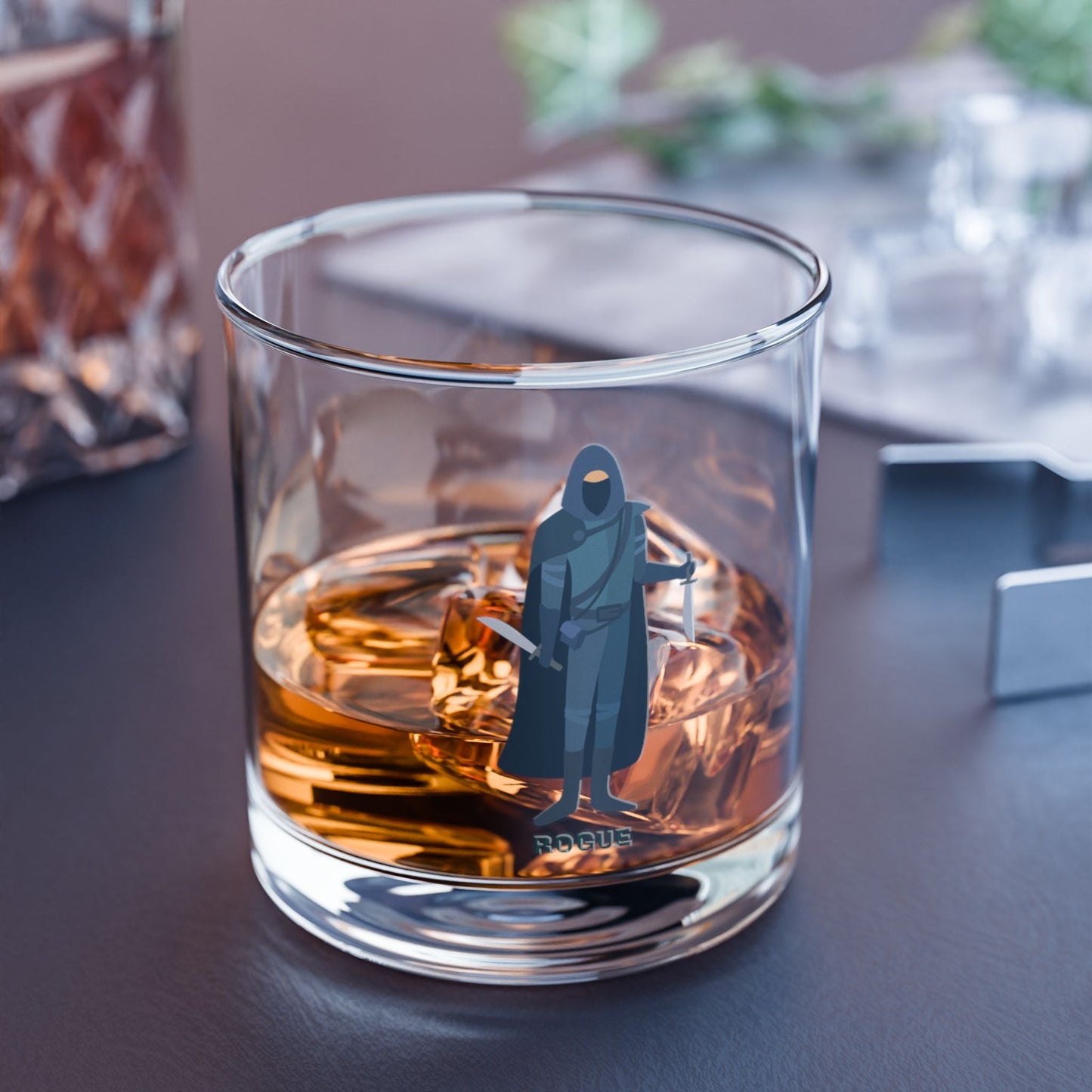 "Cutpurse’s Cut Crystal" ROGUE Rocks Glass Printify