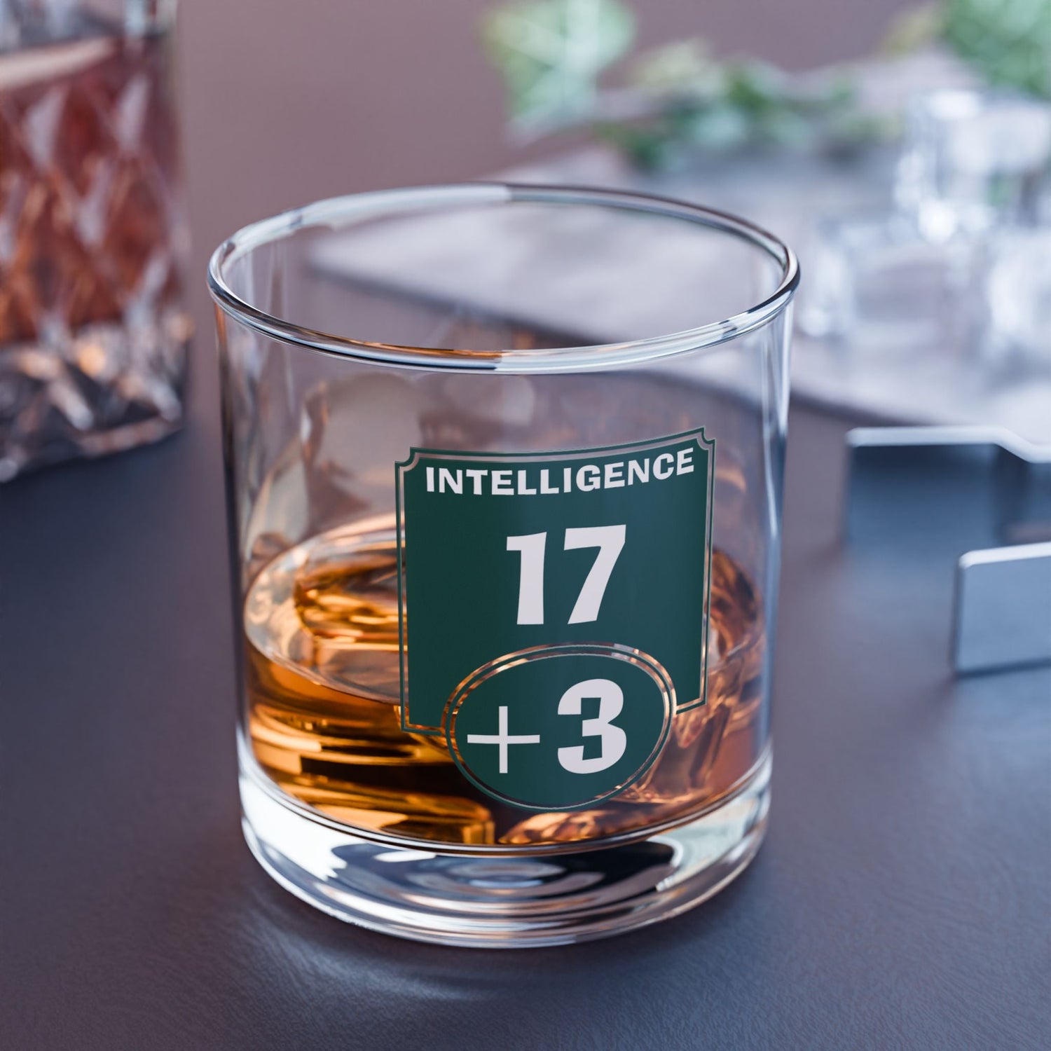 "Positive Intelligence Modifier" Rocks Glass Printify