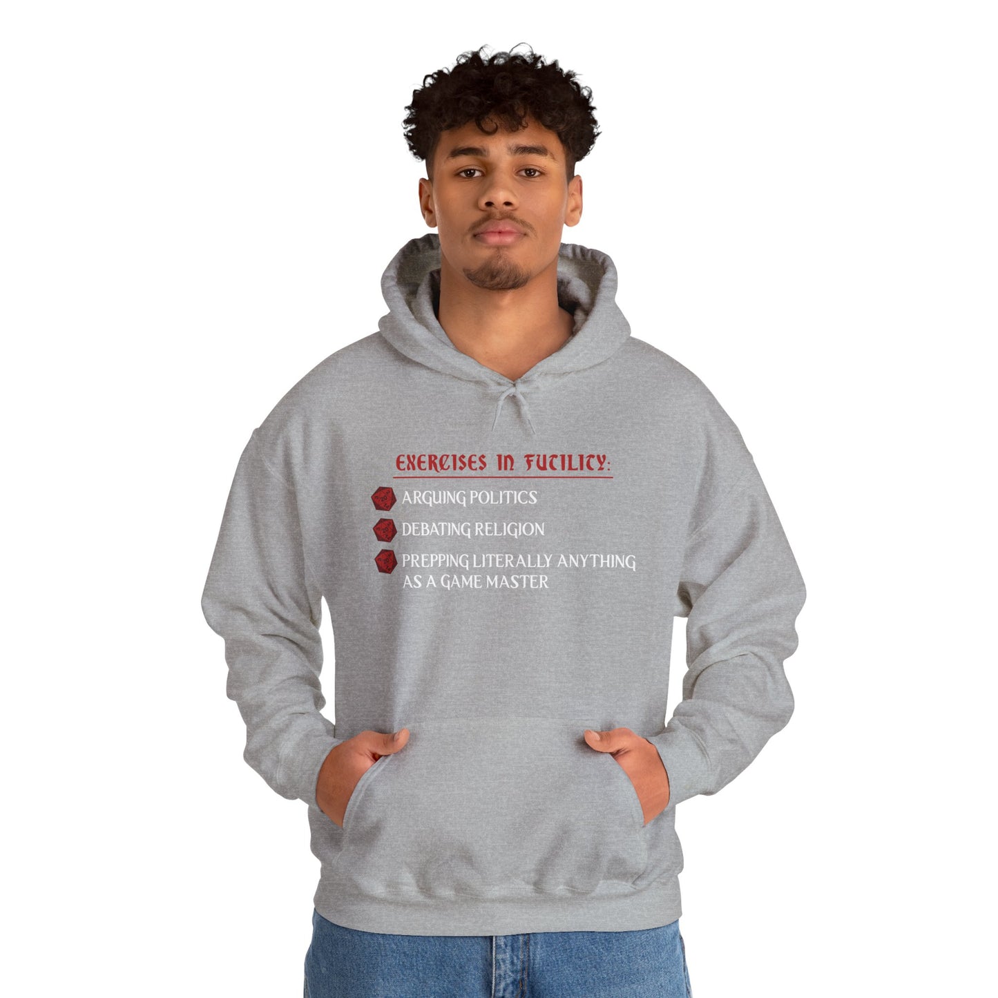 Exercises in Futility - Heavy Blend™ Hooded Sweatshirt for Men and Women