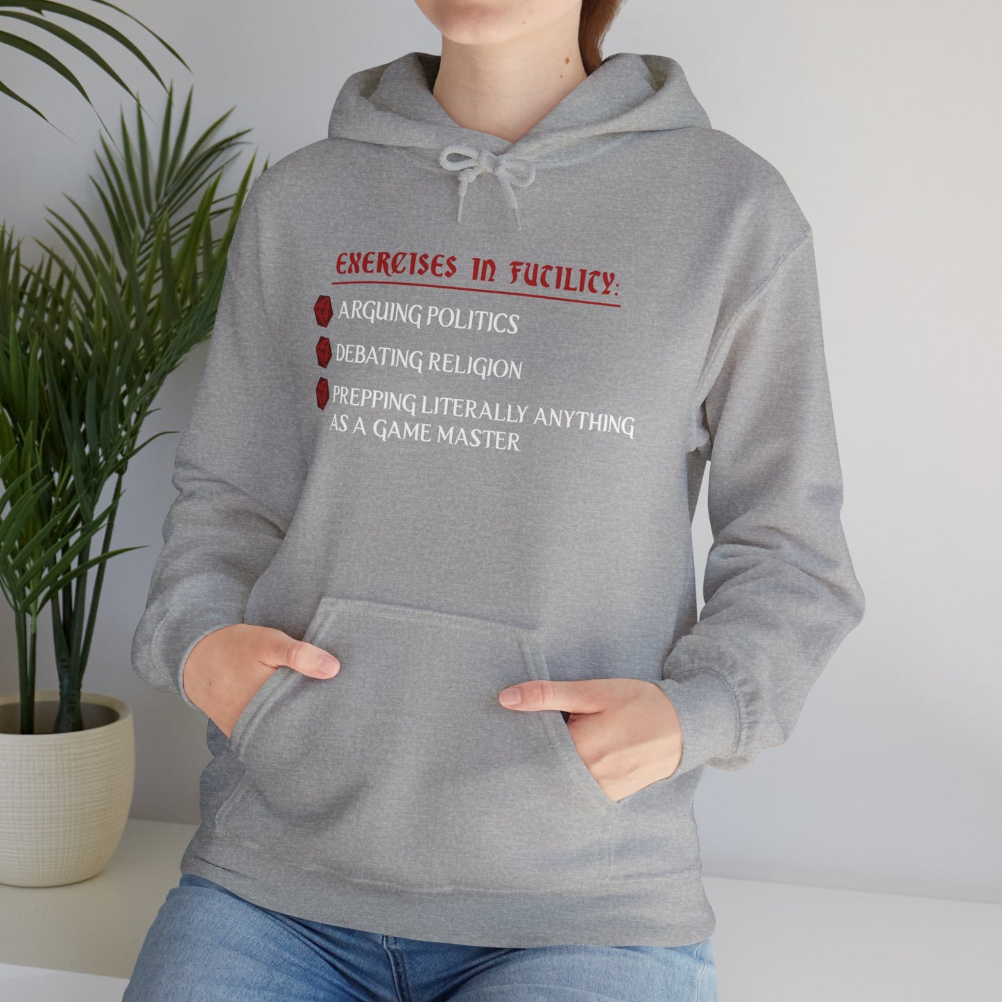 Exercises in Futility - Heavy Blend™ Hooded Sweatshirt for Men and Women